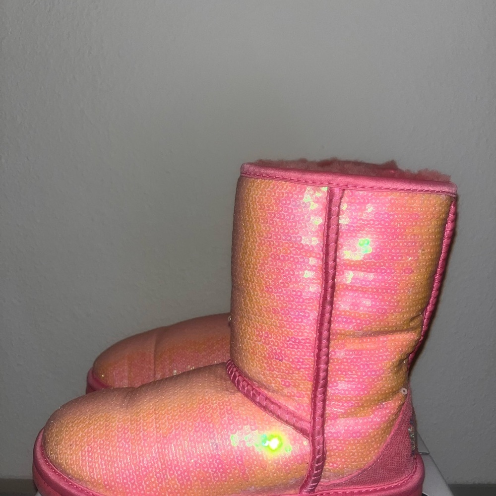 UGG Women's Classic Short Chunky Sequin Boots - Pink